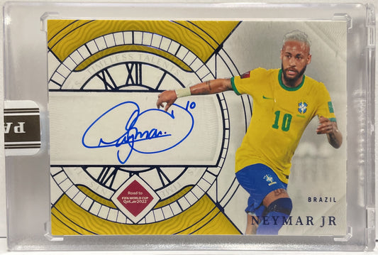Neymar Jr Autograph On Card Timeless Talent Panini National Treasures Road To World Cup Qatar 2022