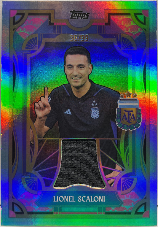 Lionel Scaloni 36/99 Patch Cup Final Tango Relic Topps Argentina Team Set 2024/25