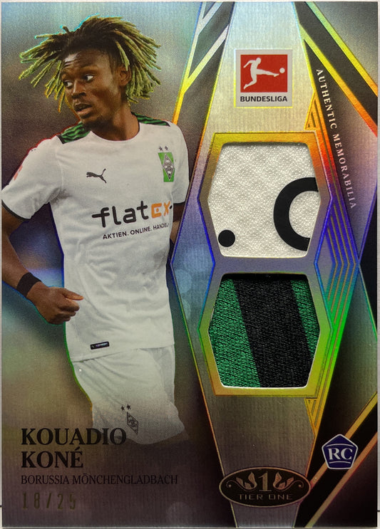 Kouadio Kone 18/25 Rookie Dual Patch Topps Tier 1 Bundesliga 2021/22