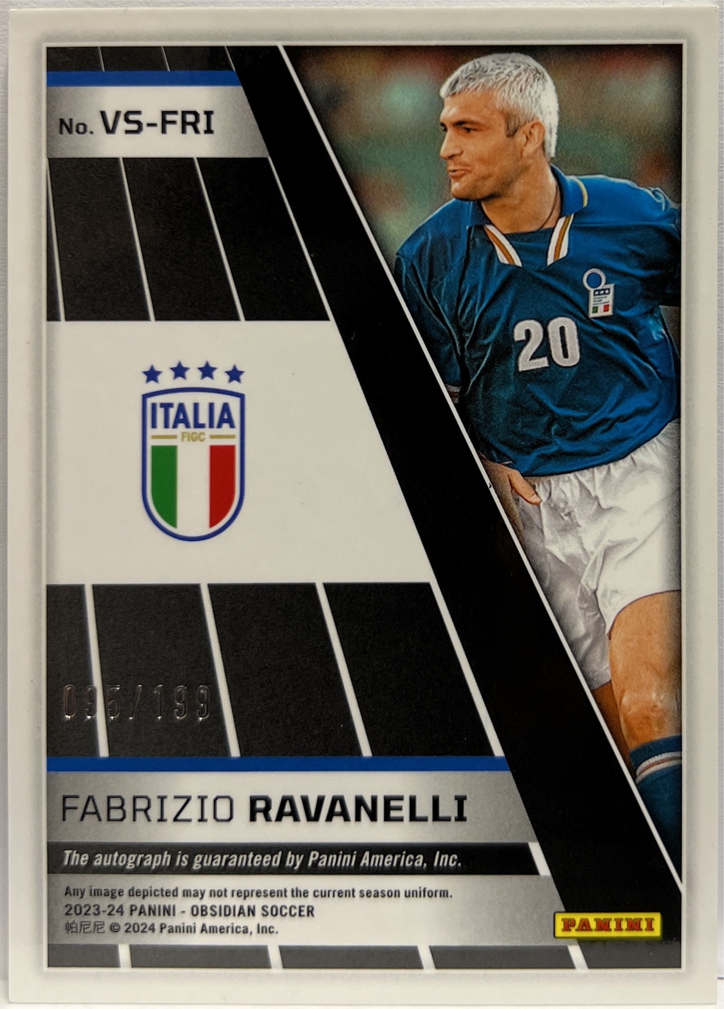 Fabrizio Ravanelli 95/199 Autograph Volcanic Obsidian 2023/24