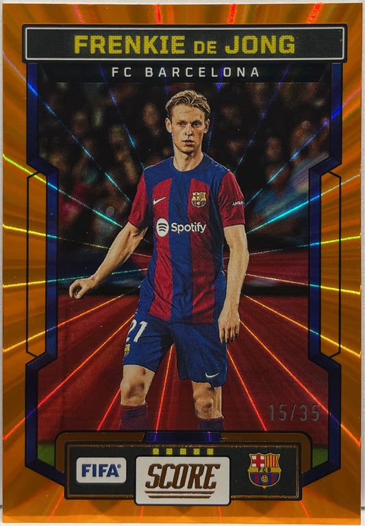Frenkie De Jong 15/35 Orange Laser Panini Score Fifa 2023/24