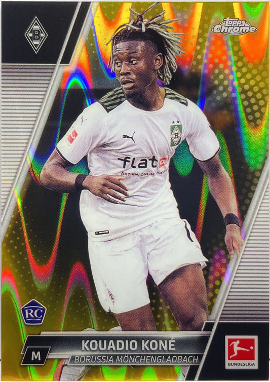 Kouadio Kone Rookie Gold Raywave Topps Chrome Bundesliga 2021/22