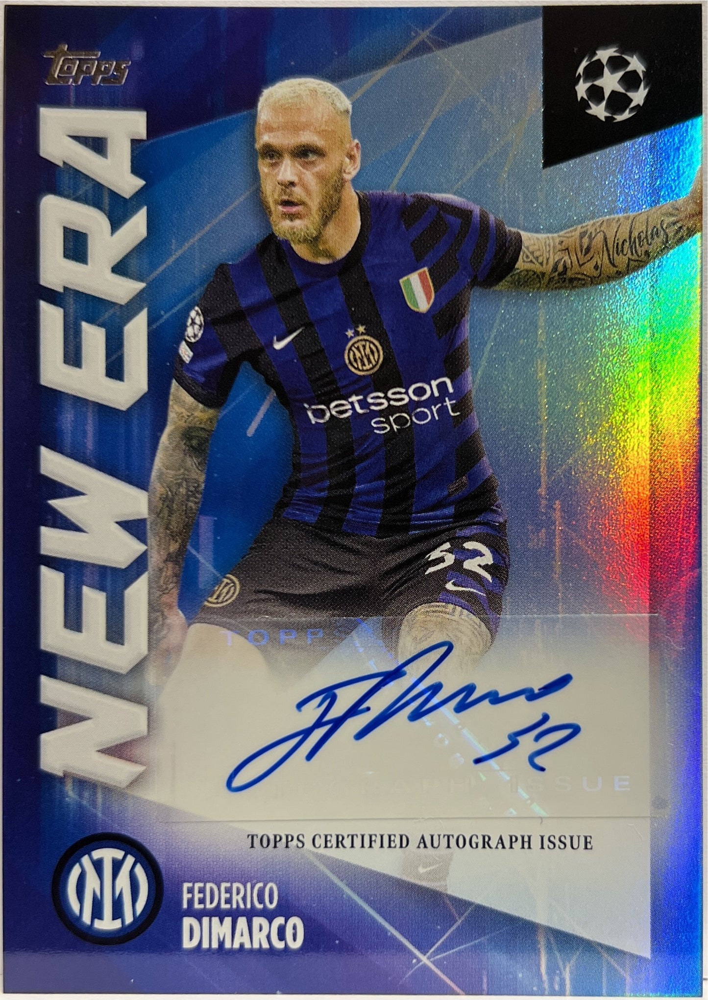 Federico DiMarco Autograph New Era Topps UCC 2024/25