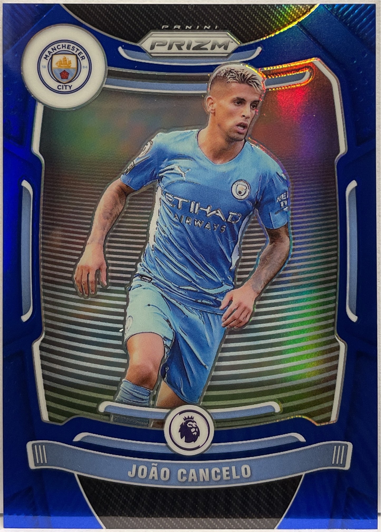 Joao Cancelo 185/340 Blue Panini Prizm Premier League 2021/22