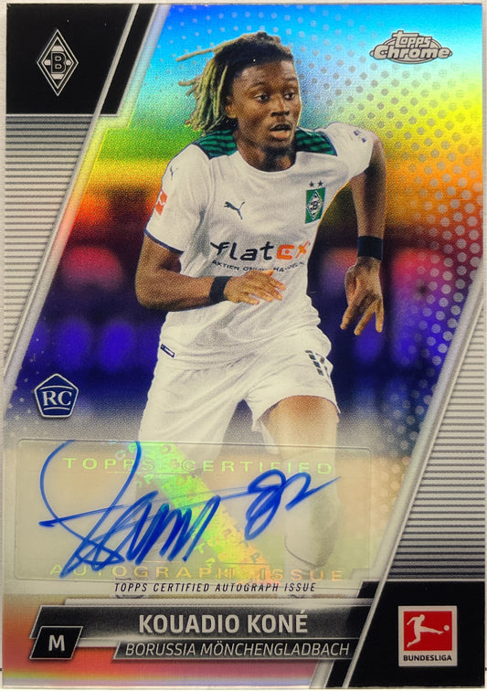 Kouadio Kone Rookie Autograph Topps Chrome Bundesliga 2021/22