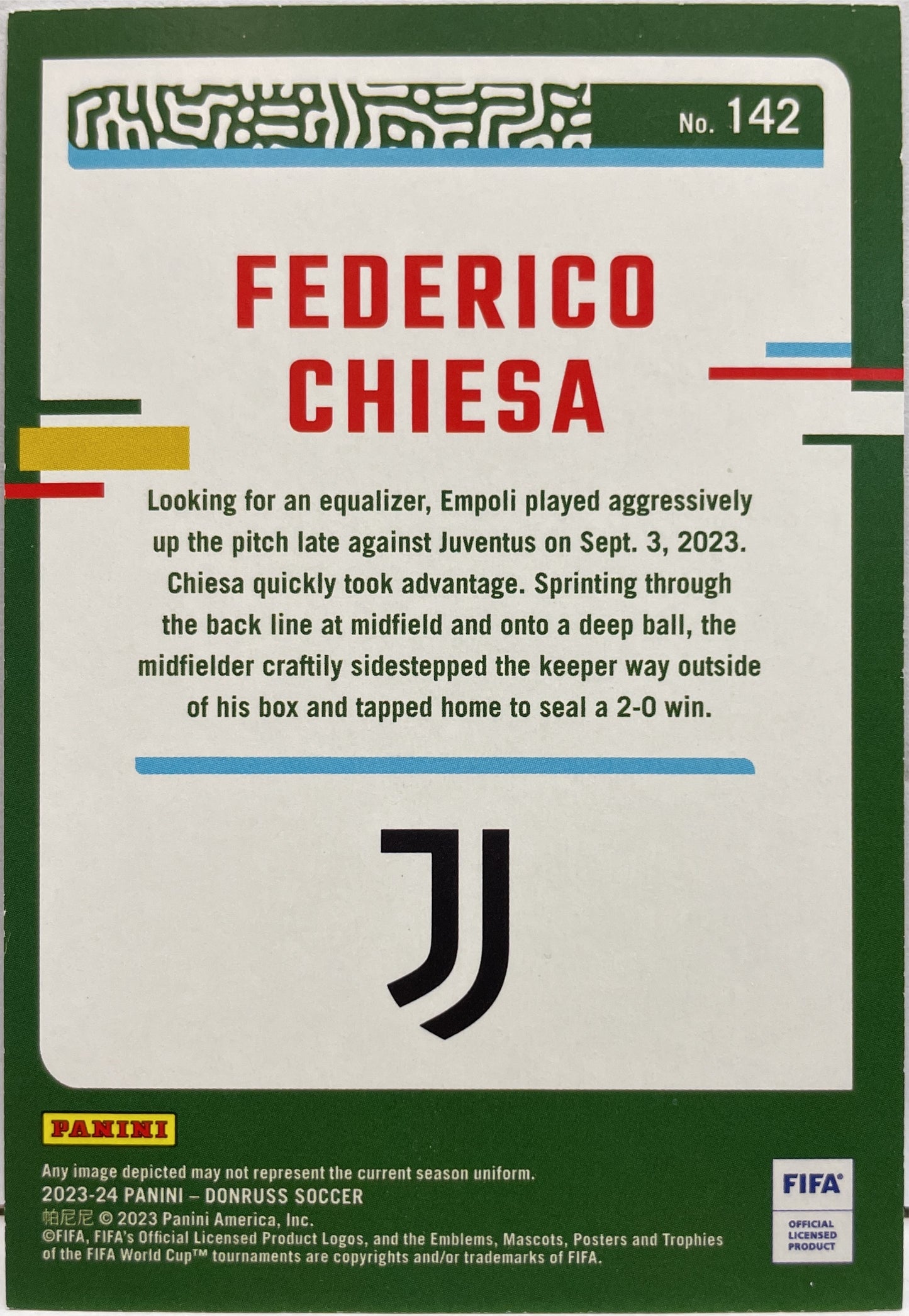 Federico Chiesa 32/49 Blue Donruss Fifa 2023/24