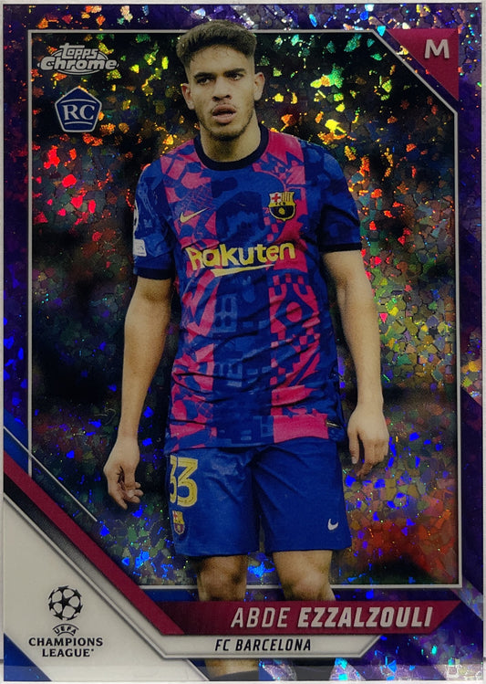 Abde Ezzalzouli 69/250 Rookie Purple Mini Diamond Topps Chrome UCL 2021/22