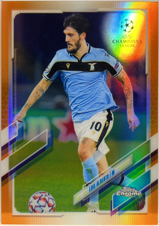 Luis Alberto 13/25 Orange Topps Chrome UCL 2020/21