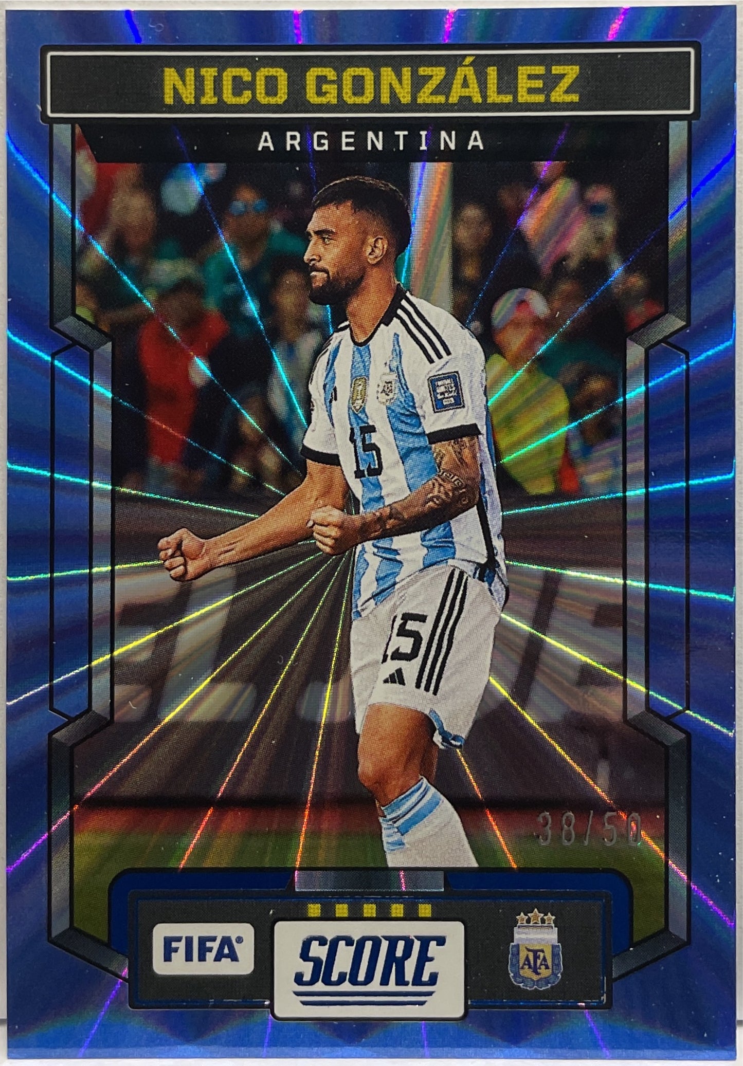 Nico Gonzalez 38/50 Blue Laser Panini Score Fifa 2023/24
