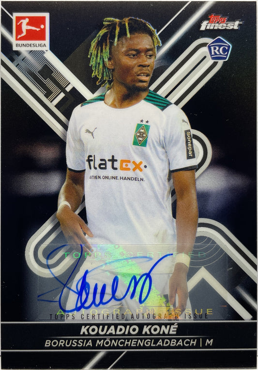 Kouadio Kone 21/250 Rookie Autograph Black Topps Finest Bundesliga 2021/22