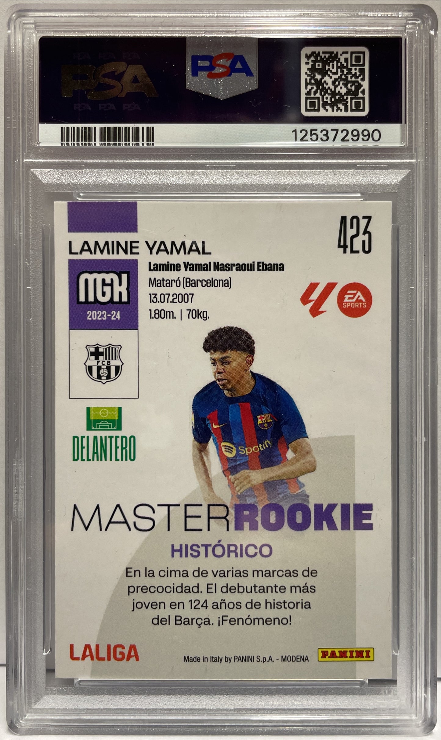 Lamine Yamal Rookie Panini Megacrack La Liga 2023/24 PSA 9