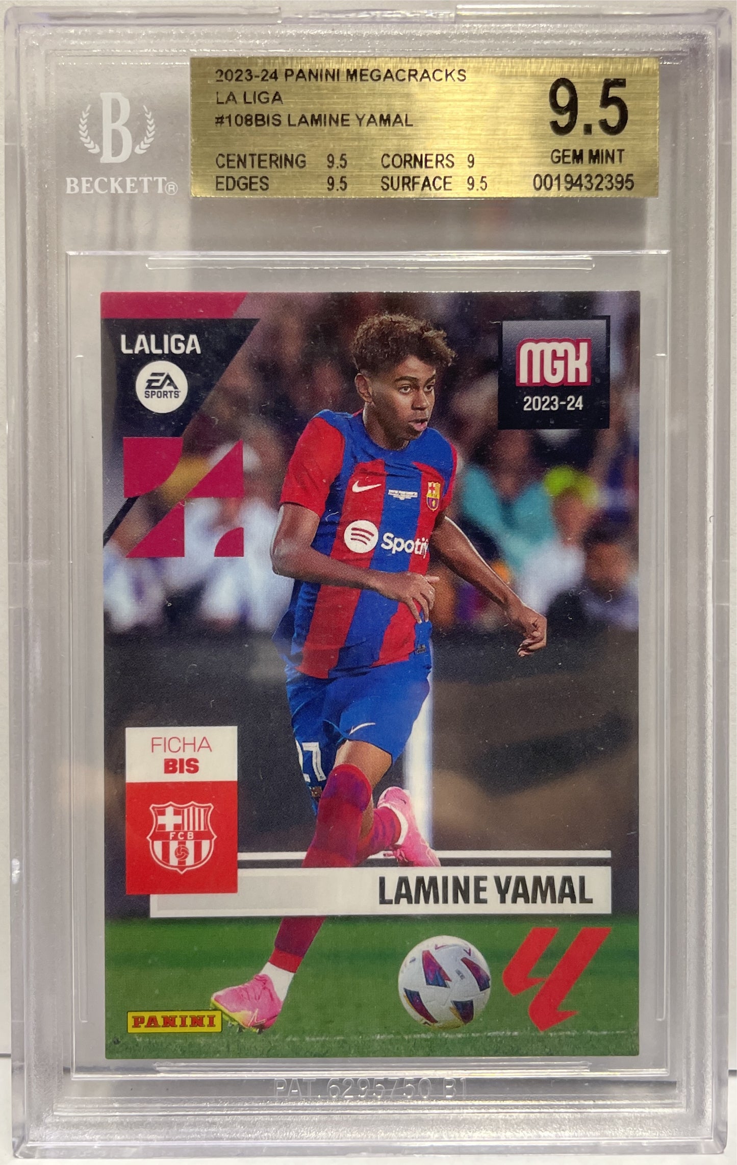 Lamine Yamal Rookie Panini Megacrack La Liga 2023/24 Beckett 9.5