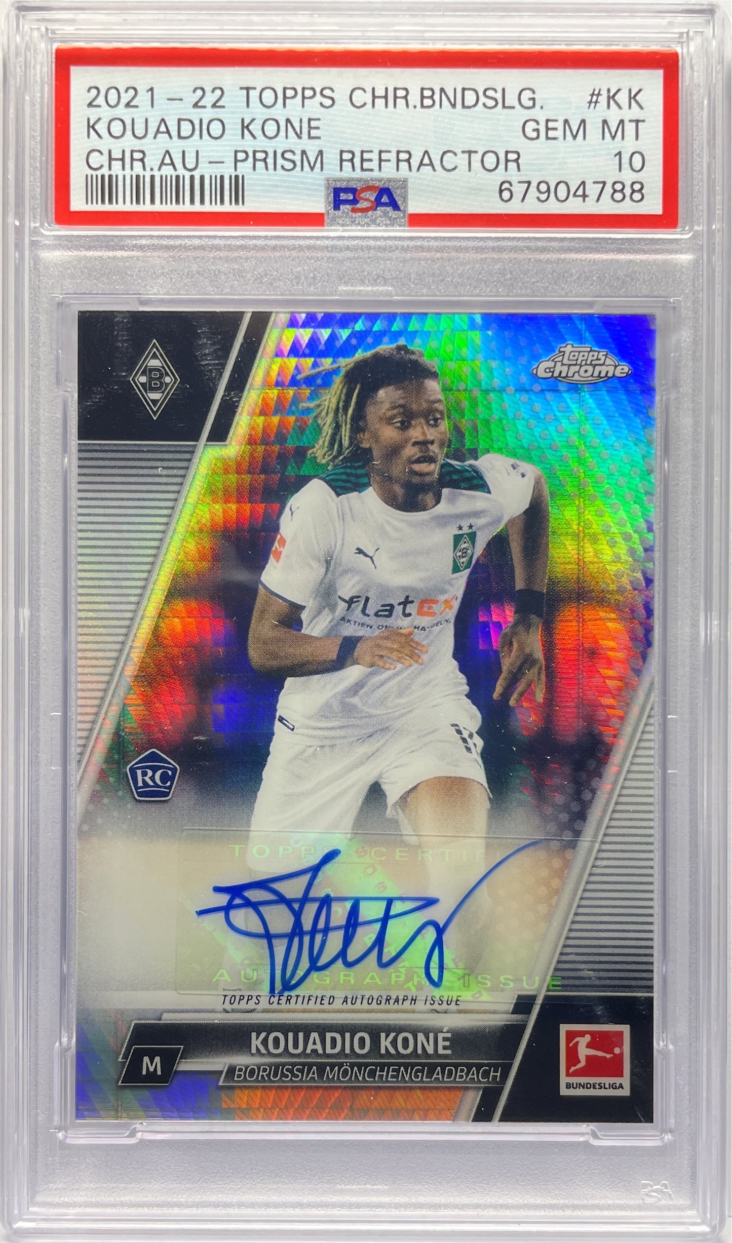 PSA 10 - Kouadio Kone Rookie Autograph - Topps Chrome Bundesliga 2021/22