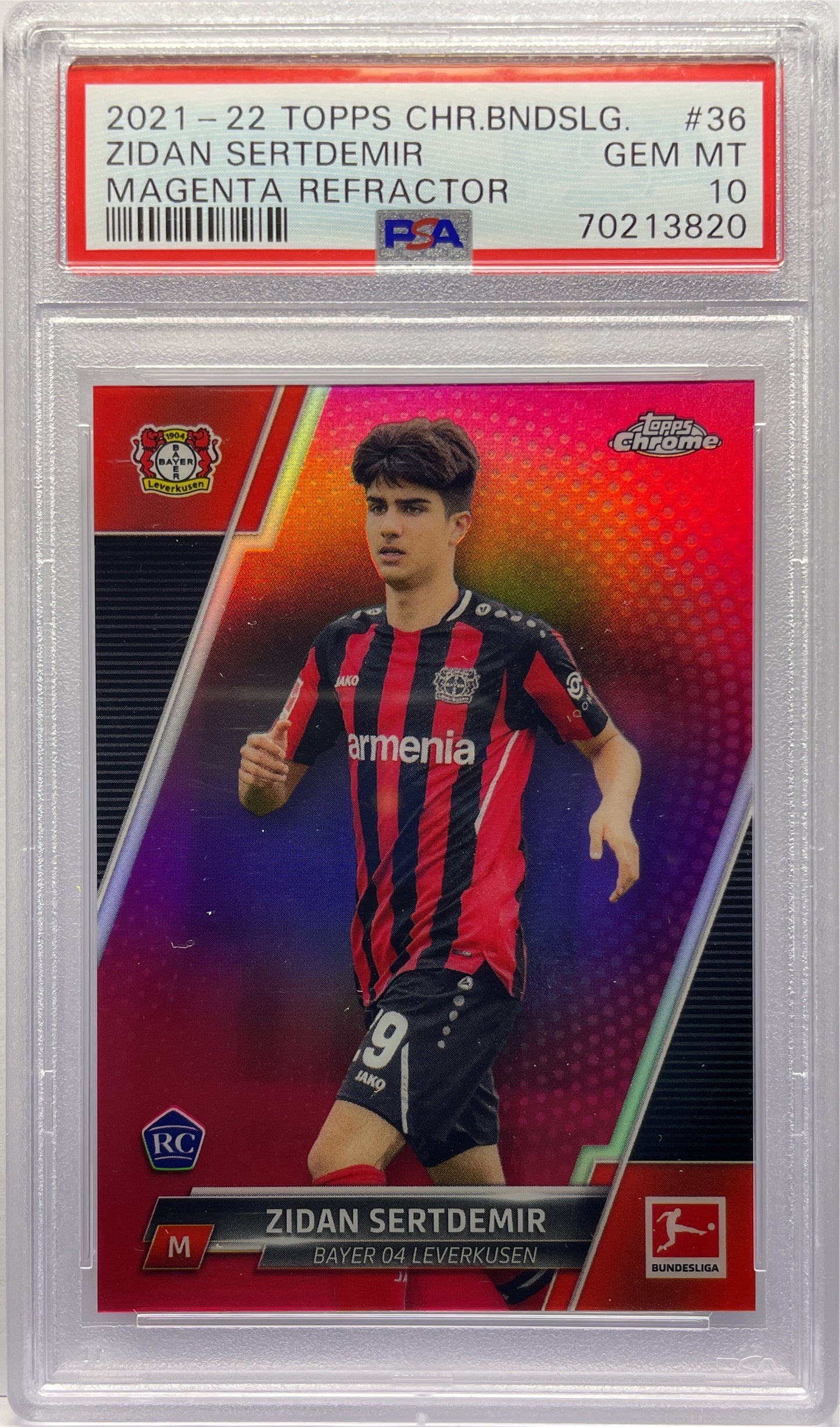 PSA 10 - Zidan Sertdemir 319/399 Rookie Magenta - Topps Chrome Bundesliga 2021/22