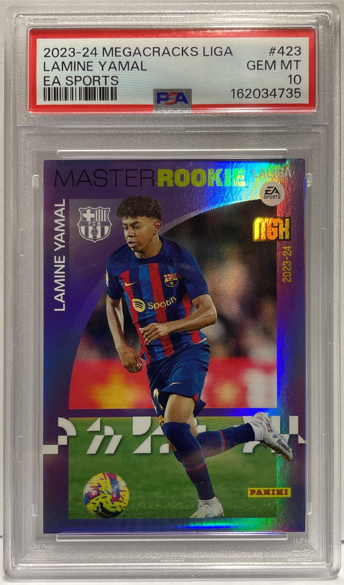 Lamine Yamal Rookie Panini Megacrack La Liga 2023/24 PSA 10