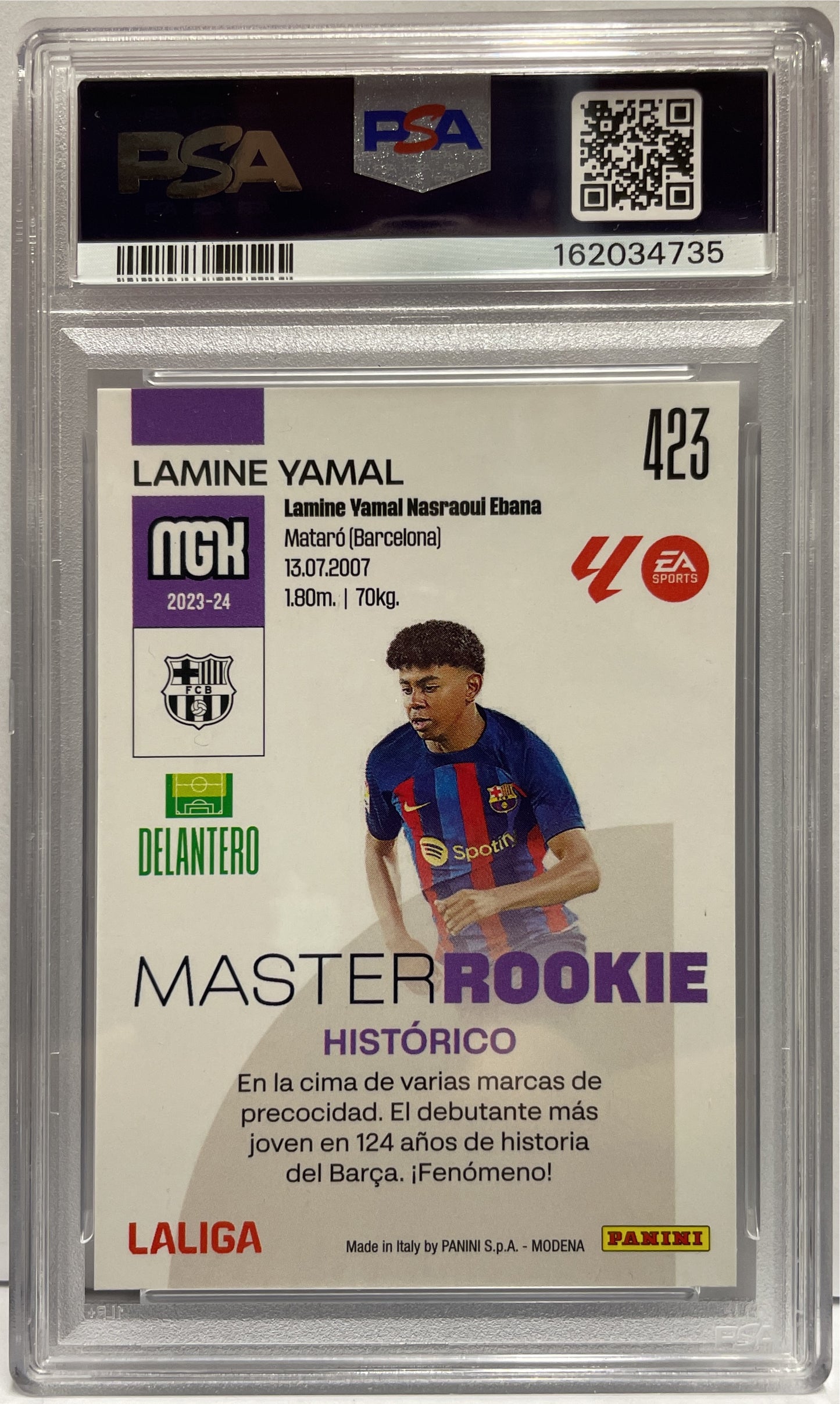 Lamine Yamal Rookie Panini Megacrack La Liga 2023/24 PSA 10