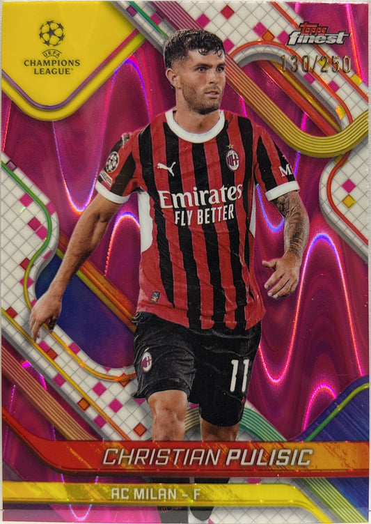 Christian Pulisic 130/250 Pink Raywave Topps Finest UCC 2024/25