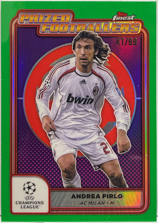 Andrea Pirlo 41/99 Prized Footballers Green Topps Finest UCC 2024/25