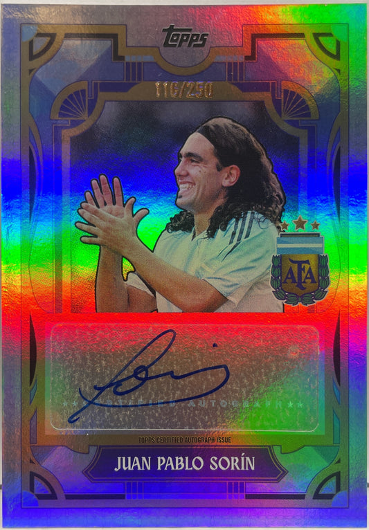 Juan Pablo Sorin 116/250 Autograph Tango Topps Argentina Team Set 2024/25
