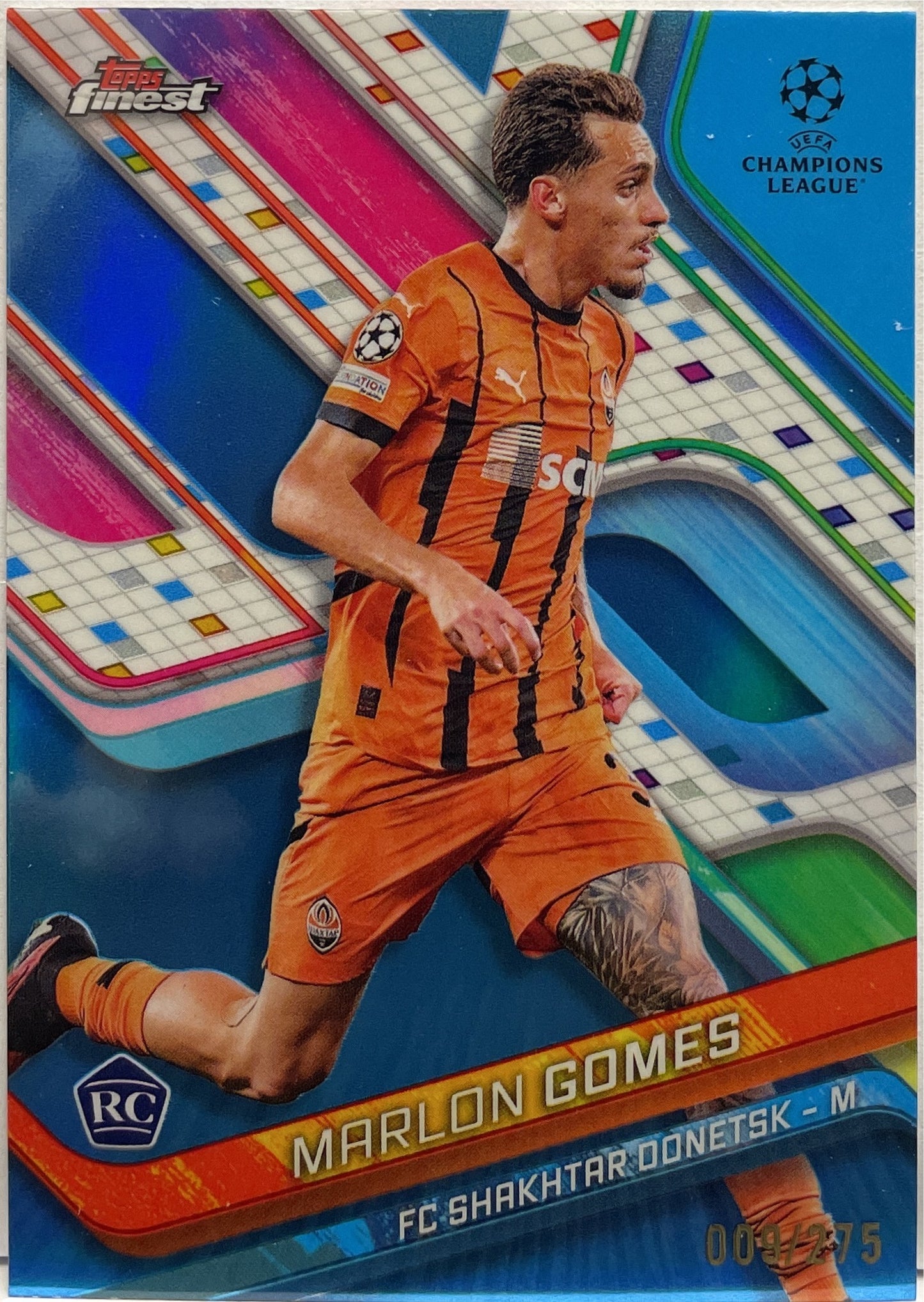 Marlon Gomes 9/275 Rookie Sky Blue Topps Finest UCC 2024/25