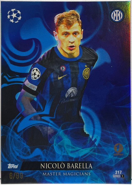 Nicolo Barella 6/99 1ST Edition Master Magicians Topps Total Football 2023/24