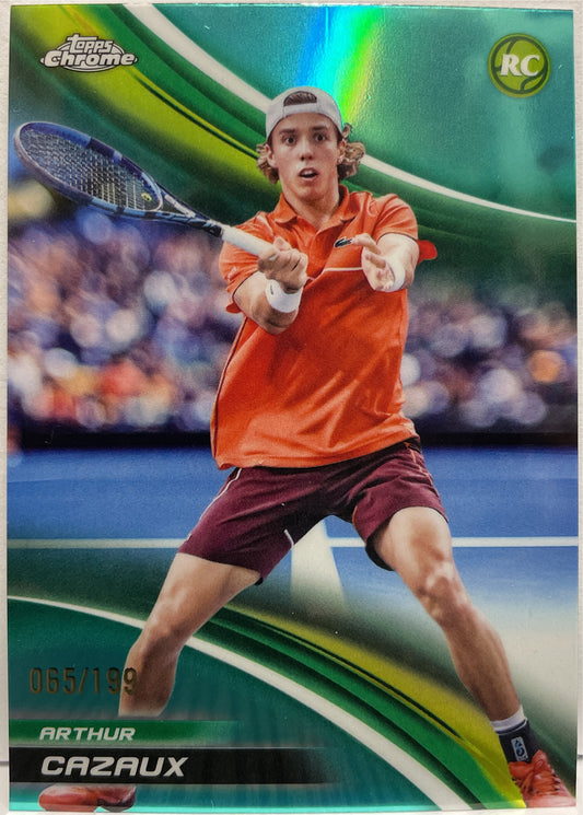 Arthur Cazaux 65/199 Rookie Aqua Topps Chrome Tennis 2025