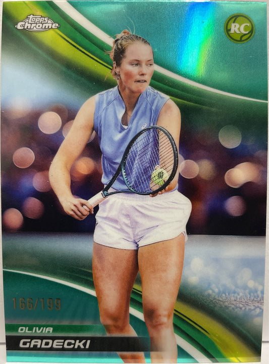 Olivia Gadecki 166/199 Rookie Aqua Topps Chrome Tennis 2025