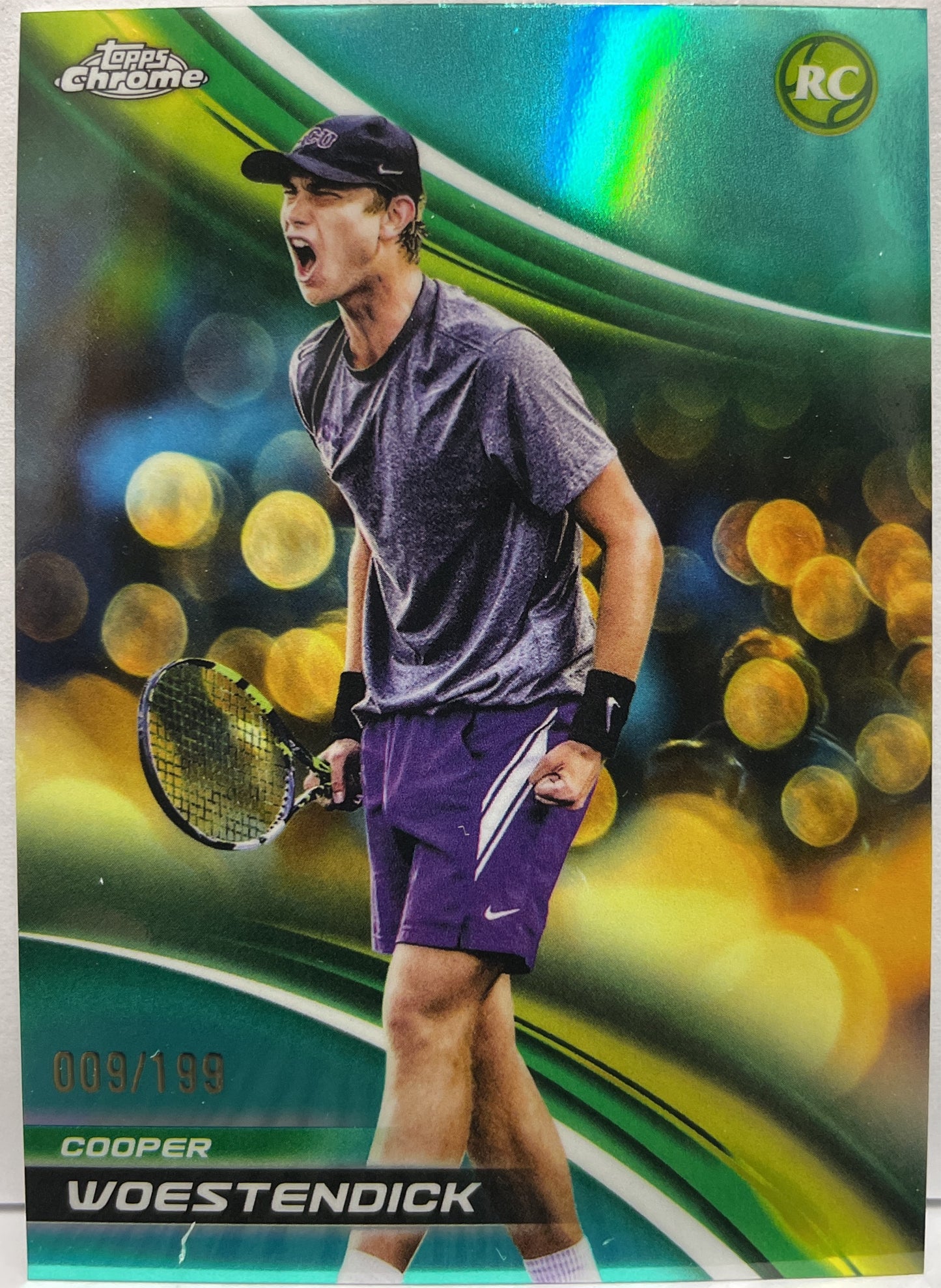 Cooper Woestendick 9/199 Rookie Aqua Topps Chrome Tennis 2025