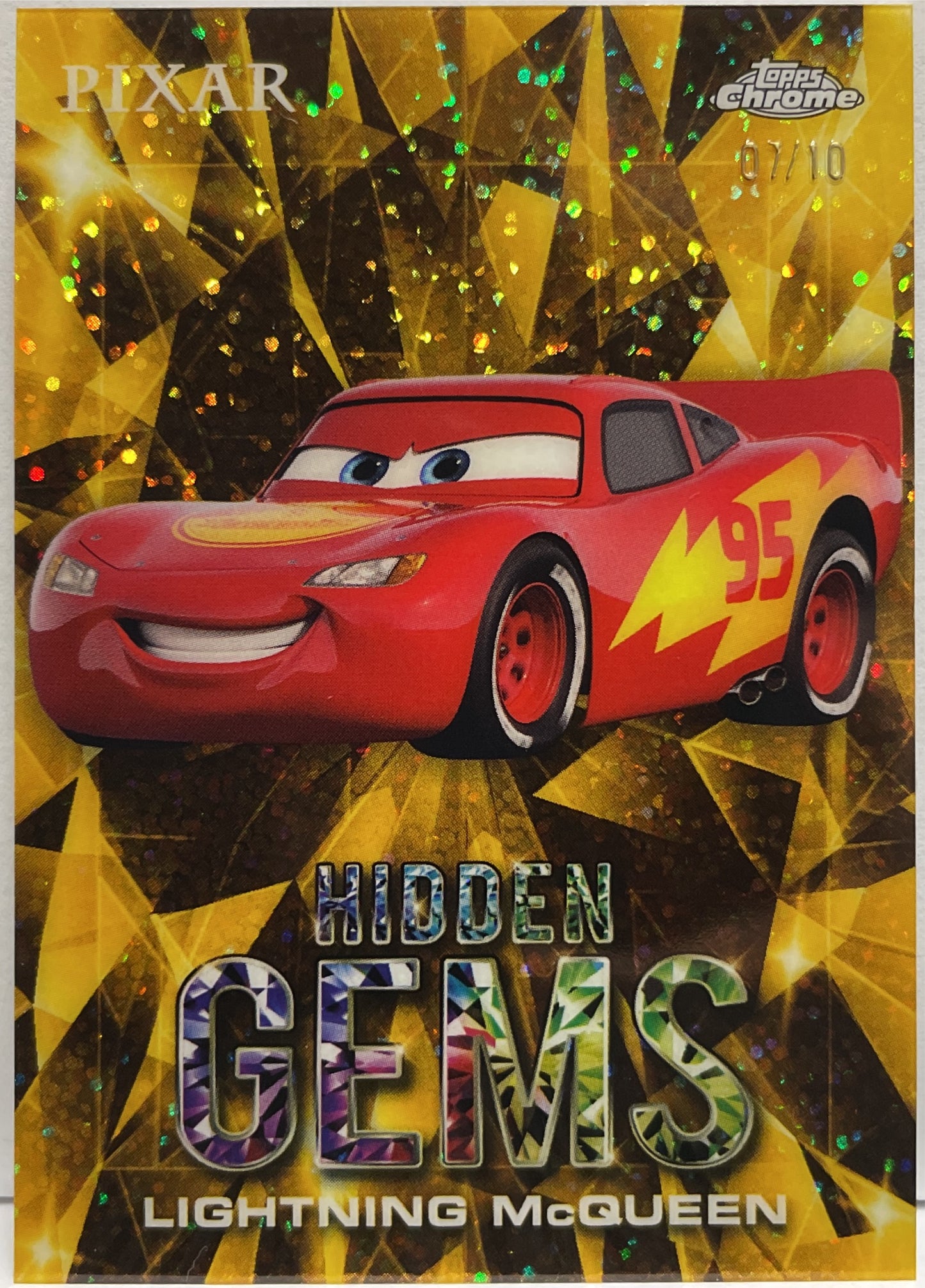 Lightning McQueen 7/10 Hidden Gem Black Topps Chrome Disney 2024
