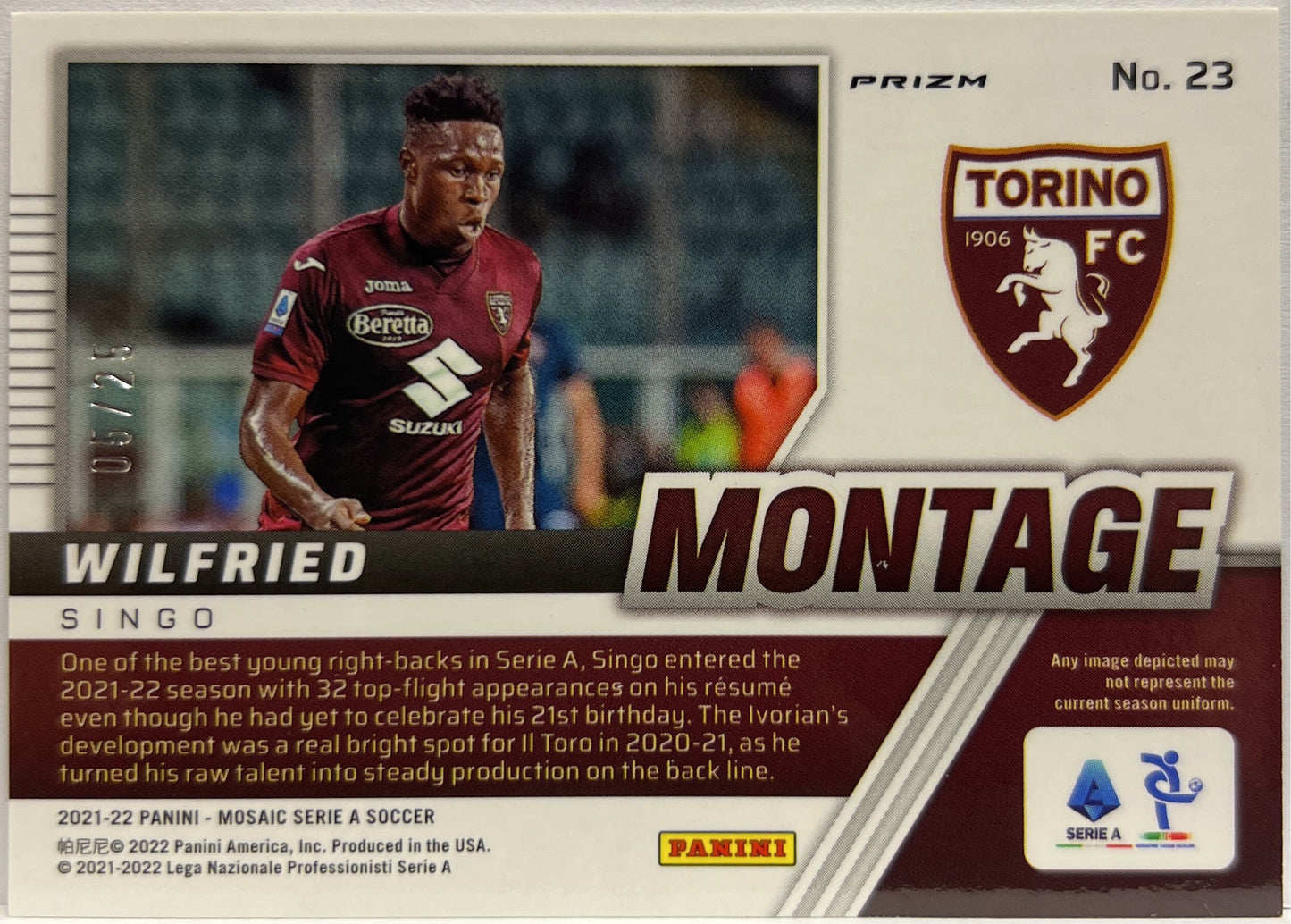 Wilfred Singo 5/25 Montage White Mosaic Serie A 2021/22