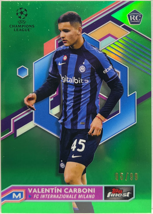 Valentin Carboni 95/99 Rookie Green Topps Finest UCC 2022/23