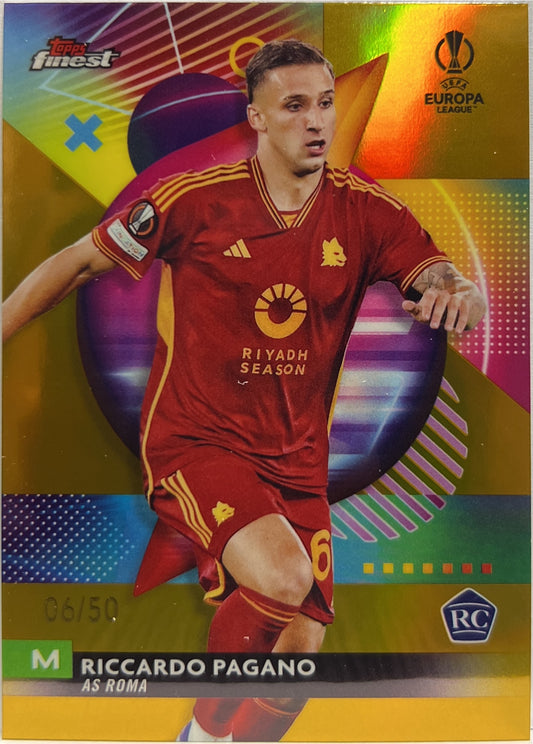 Riccardo Pagano 6/50 Rookie Gold Topps Finest UCC 2023/24