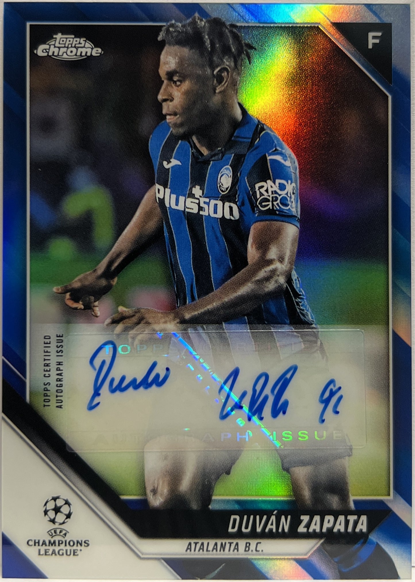 Duvan Zapata83/150 Autograph Blue Merlin Chrome 2021/22