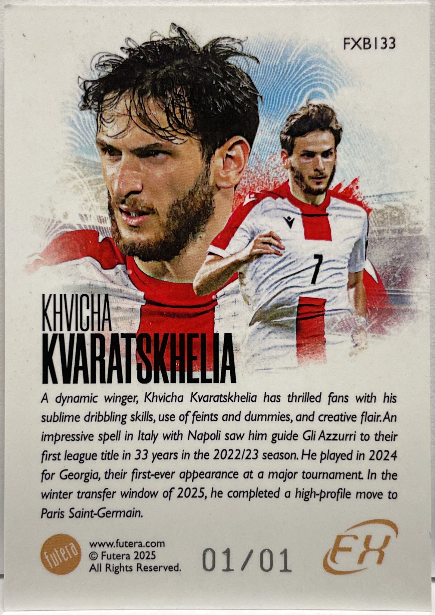 Kvicha Kvaratskhelia 1/1 Futera FX 2025