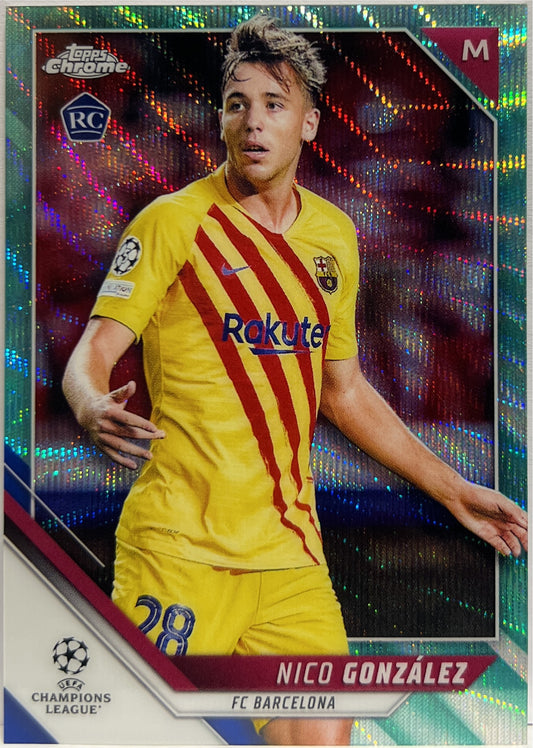 Nico Gonzalez 26/199 Rookie Aqua Wave Chrome UCL 2021/22
