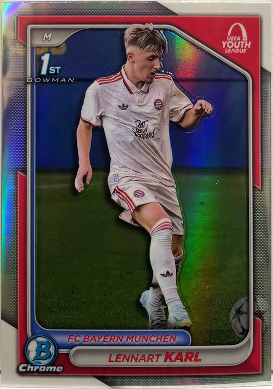 Lennart Karl Refractor 1ST Bowman Uefa Youth League Topps Chrome UCC 2024/25