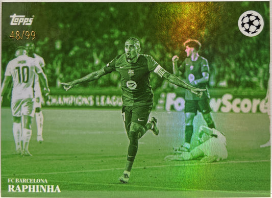 Raphinha 48/99 La Emocion Green Topps Simplicidad 2024/25