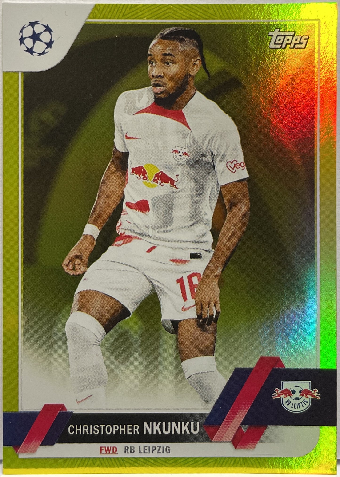 Christopher Nkunku 12/299 Yellow Foil Topps UCC 2022/23