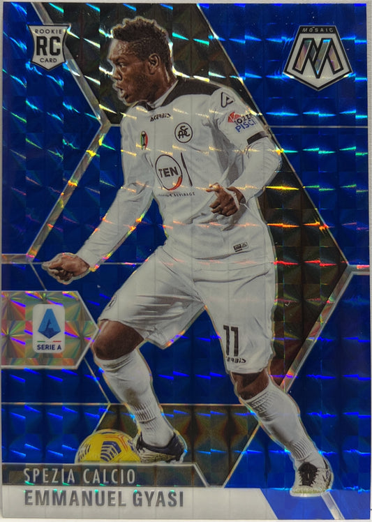 Emmanuel Gyasi 63/99 Rookie Blue Mosaic Serie A 2020/21