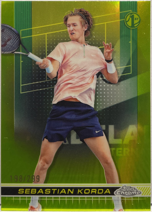 Sebastian Korda 198/299 1ST Topps Chrome Tennis 2024