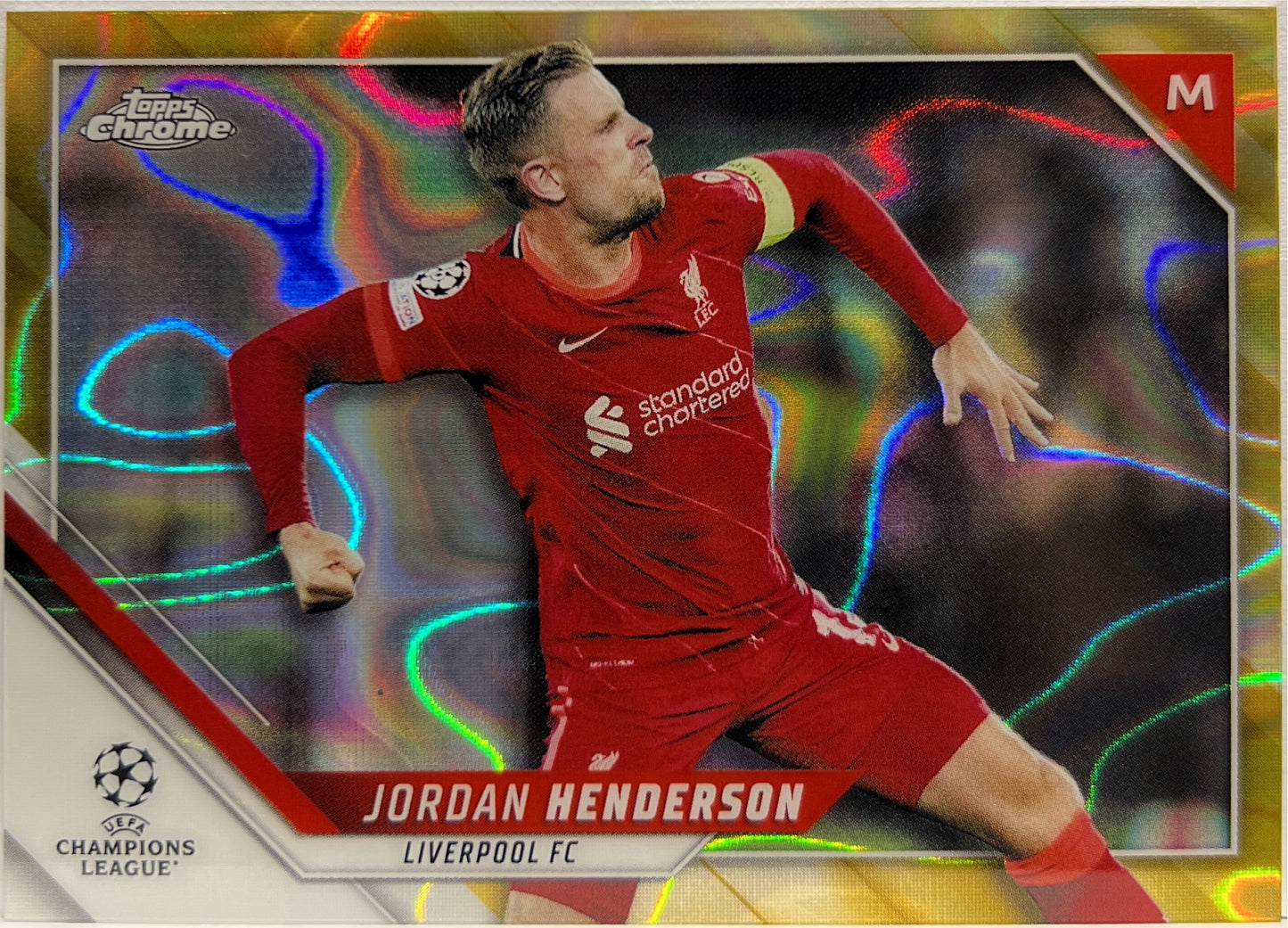 Jordan Henderson Gold Wave Topps Chrome UCL 2021/22