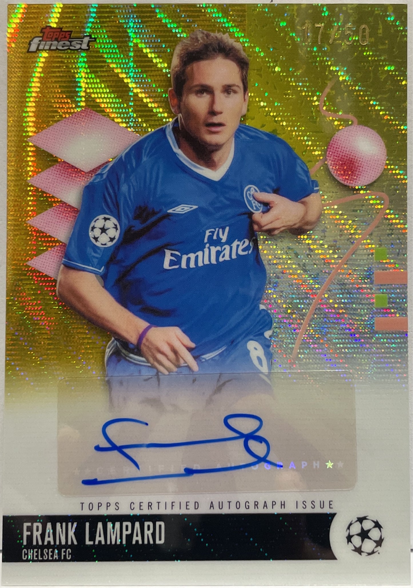 Frank Lampard 17/50 Autograph Gold Topps Finest UCC 2025/26