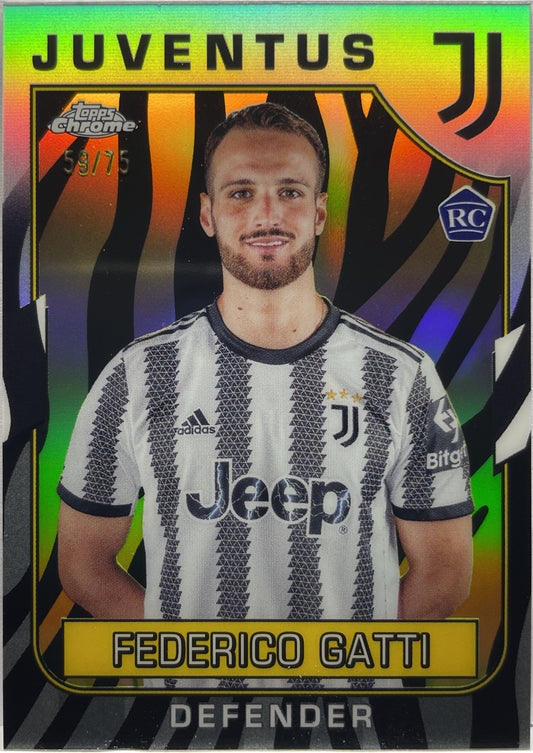 Federico Gatti 59/75 Rookie Zebra Topps Chrome Juventus 2022/23