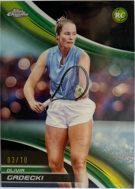 Olivia Gadecki 3/10 Rookie Black Topps Chrome Tennis 2025