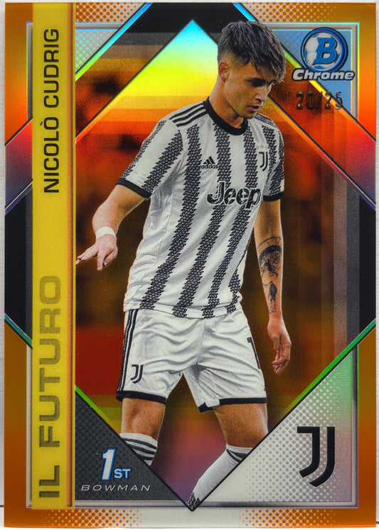 Nicolo Cudrig 20/25 Il Futuro Orange Topps Chrome Juventus 2022/23