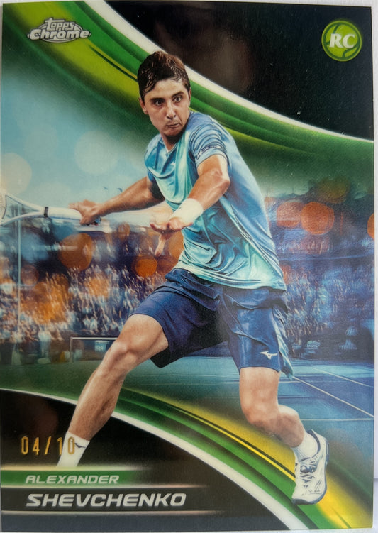 Alexander Shevchenko 4/10 Rookie Black Topps Chrome Tennis 2025