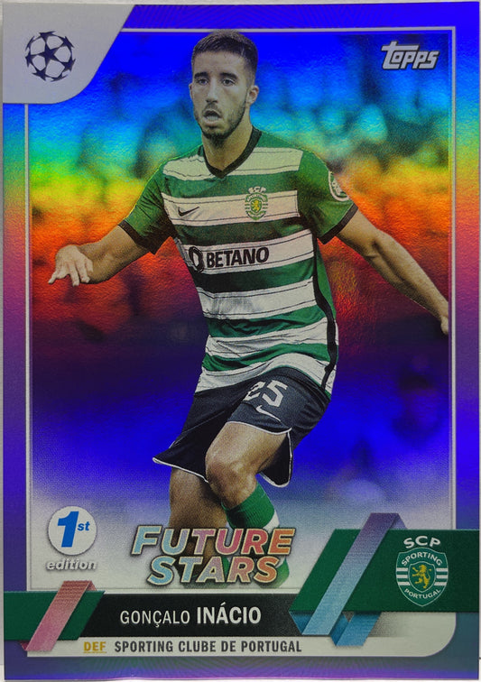 Goncalo Inacio 9/30 Future Stars Purple Topps UCC 1ST Edition 2022/23