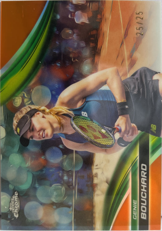 Genie Bouchard 25/25 Orange Topps Chrome Tennis 2025