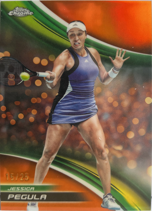 Jessica Pegula 15/25 Orange Topps Chrome Tennis 2025