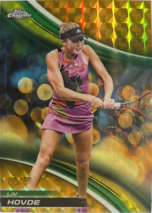 Liv Hovde 8/50 Gold Geometric Topps Chrome Tennis 2025